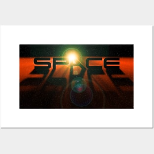 Space Design - Orange Posters and Art